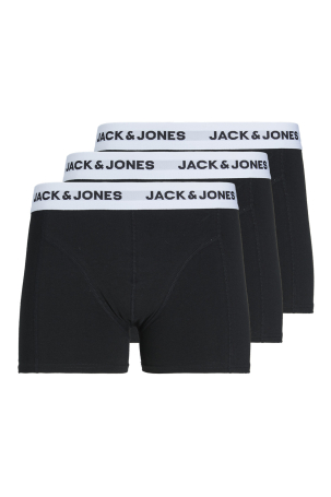 Jack & Jones Erkek Jacbasıc 3'lü Boxer 12213629 Siyah Siyah