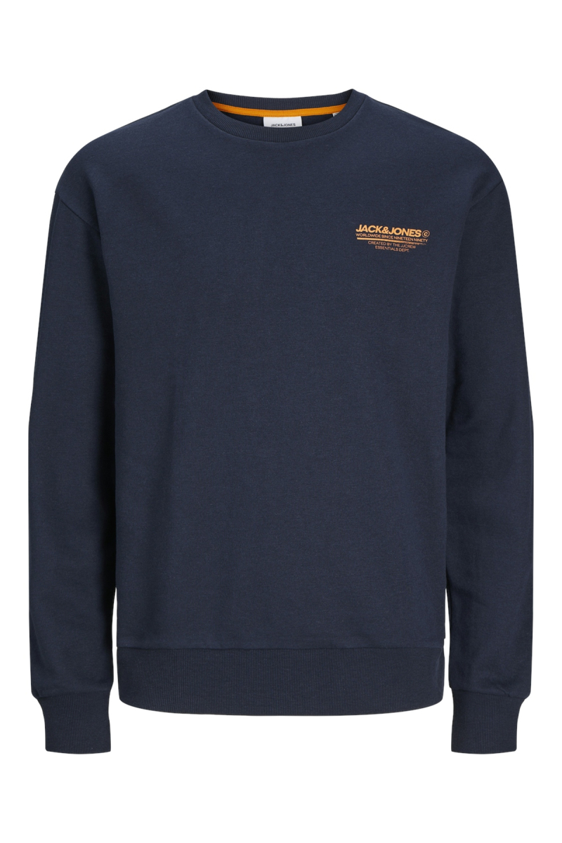 Jack & Jones Erkek Jjolıve Bisiklet Yaka Sweatshirt 12256831 Lacivert Lacivert