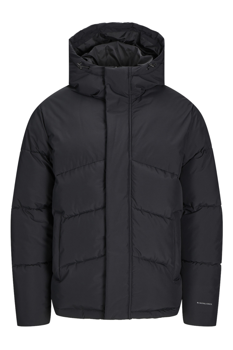 Jack & Jones Erkek Jjworld Kapüşonlu Puffer Mont 12259850 Siyah Siyah