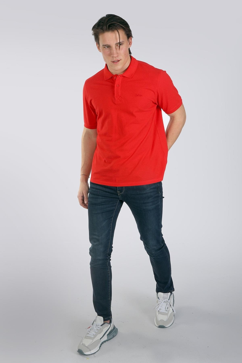 Lee Cooper Erkek Twıns 1 Pike Polo Yaka T-Shırt 242025 K.Kırmızı - 3