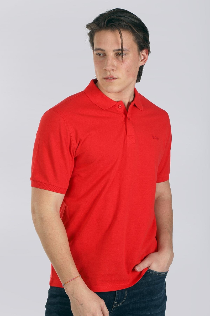 Lee Cooper Erkek Twıns 1 Pike Polo Yaka T-Shırt 242025 K.Kırmızı - 4