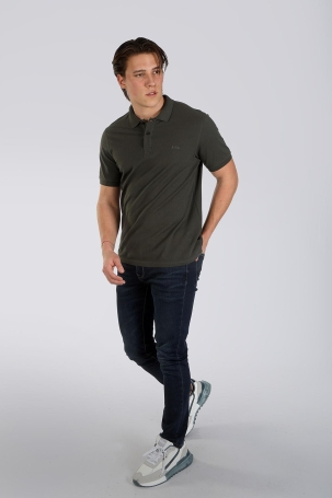 Lee Cooper Erkek Twıns 1 Pike Polo Yaka T-Shırt 242025 Oliv - 3