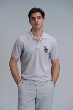 Lufian Erkek Crystal Smart Polo T-Shirt 111040174 Taş Taş