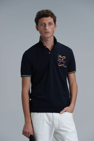 Lufian Erkek Kıng Smart Polo T-Shirt 111040173 Lacivert Lacivert