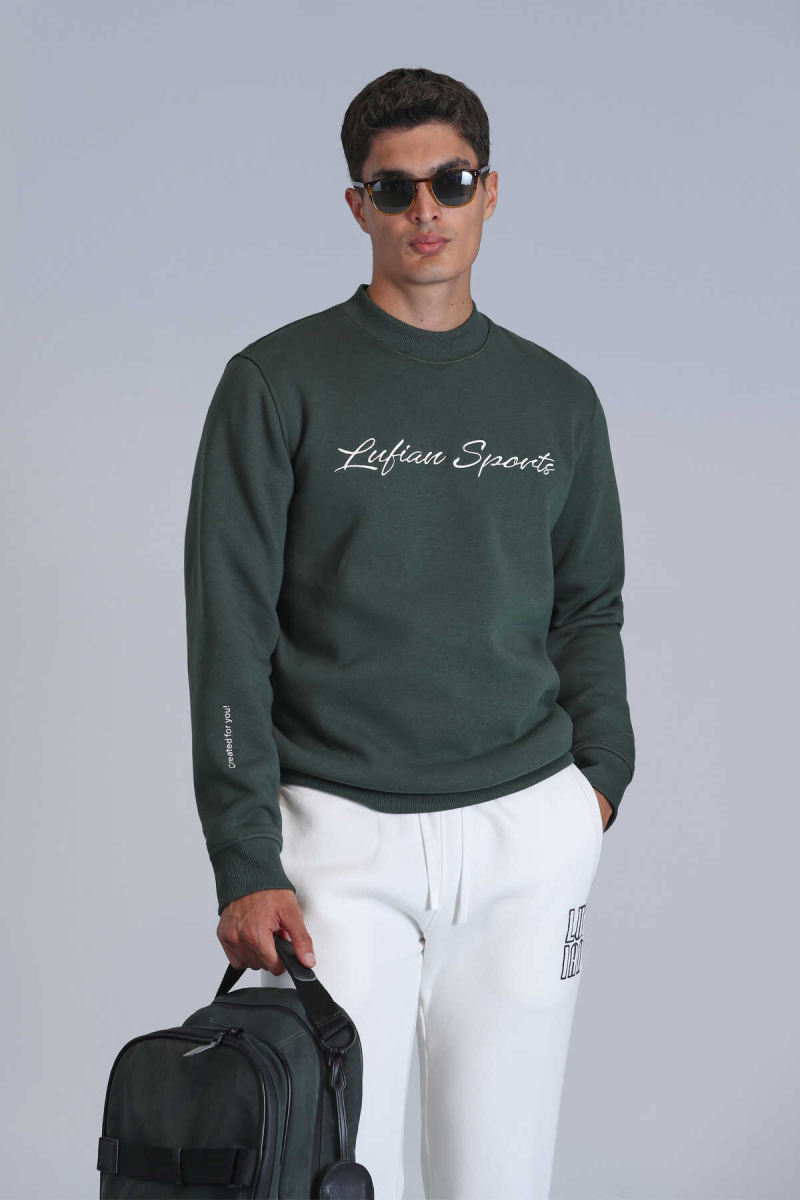 Lufian Erkek Loved Sweatshirt 112030137 Çimen Yeşili ÇİMEN YEŞİLİ