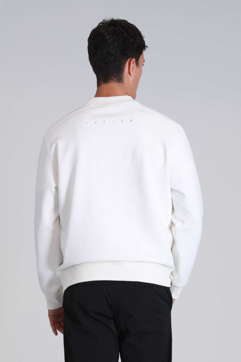 Lufian Erkek Luther Sweatshirt 112030145 Kırık Beyaz - 4