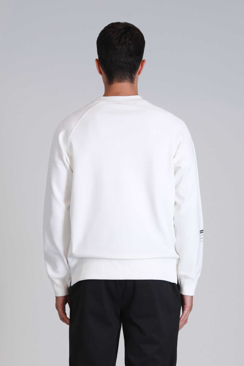 Lufian Erkek Squıre Sweatshirt 112030144 Kırık Beyaz - 4