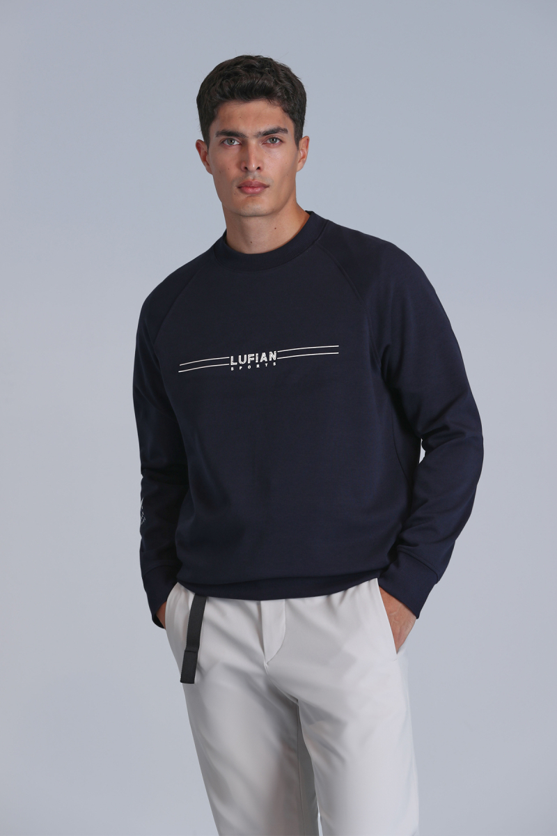 Lufian Erkek Squıre Sweatshirt 112030144 Lacivert Lacivert