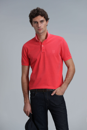 Lufian Erkek Vernon Smart Polo T-Shirt 111040163 Mercan Mercan