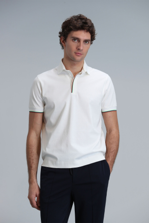 Lufian Erkek Warm Smart Polo T-Shirt 111040182 Kırık Beyaz Kırık Beyaz