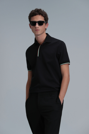 Lufian Erkek Warm Smart Polo T-Shirt 111040182 Siyah Siyah