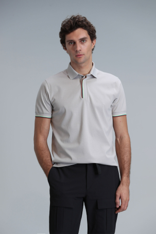 Lufian Erkek Warm Smart Polo T-Shirt 111040182 Taş Taş