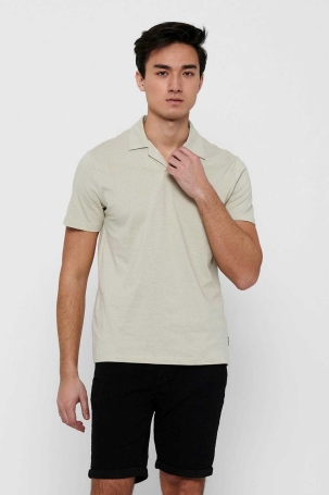 Only & Sons Erkek Onsabraham Polo Yaka T-Shirt 22019294 Taş Taş